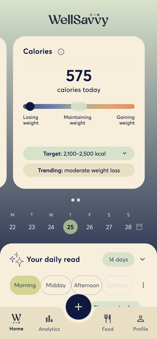 calories as gentle context