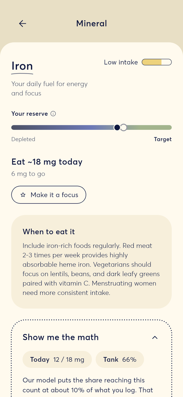 The reasoning behind a nutrient